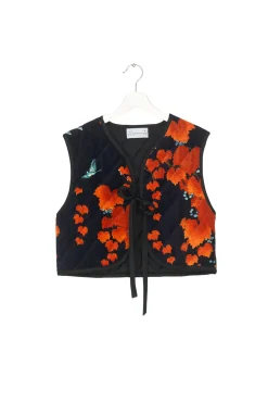 One Hundred Stars Acer Black Gilet|Women Gilets