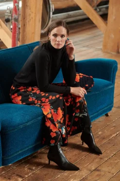 One Hundred Stars Acer Black Palazzo Pant|Women Palazzo Pants