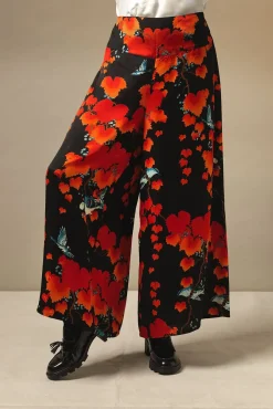 One Hundred Stars Acer Black Palazzo Pant|Women Palazzo Pants