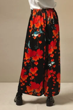 One Hundred Stars Acer Black Palazzo Pant|Women Palazzo Pants