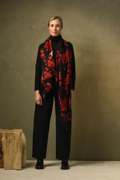 One Hundred Stars Acer Black Wool Scarf| Scarves