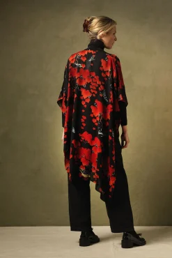 One Hundred Stars Acer Black Wool Throwover|Women Wool Throwovers