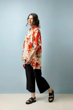 One Hundred Stars Acer Red Tunic Top|Women Tops