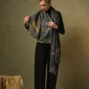 One Hundred Stars Bird Ink Wool Scarf| Wool Scarves