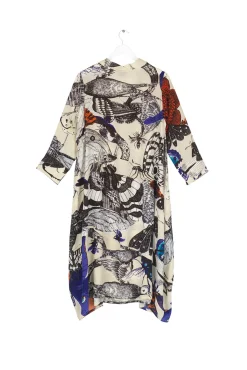 One Hundred Stars Butterflies Cobalt Asymmetric Dress|Women Dresses