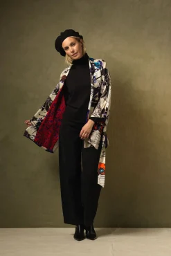 One Hundred Stars Butterflies Cobalt Wrap Jacket|Women Wrap Jackets