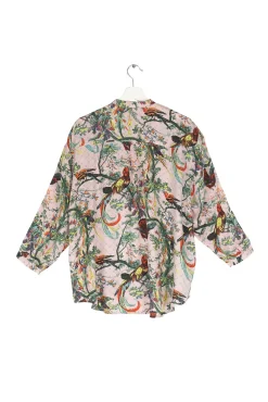 One Hundred Stars Chinoiserie Pink Darcy Shirt|Women Tops