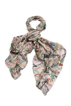 One Hundred Stars Chinoiserie Pink Scarf| Scarves