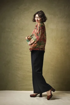 One Hundred Stars Country Toile Berry Kimono|Women Short Kimonos