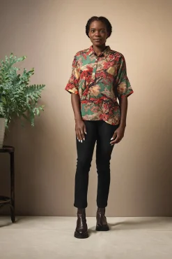 One Hundred Stars Country Toile Berry Pippa Top|Women Tops