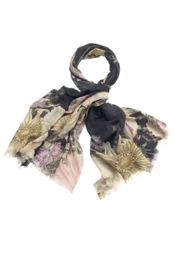 One Hundred Stars Daisy Black Wool Scarf| Wool Scarves
