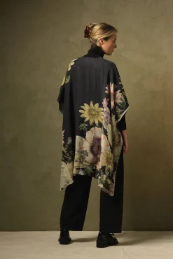 One Hundred Stars Daisy Black Wool Throwover|Women Wool Throwovers