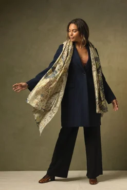 One Hundred Stars Dhurrie Taupe Scarf| Scarves