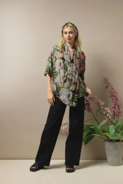 One Hundred Stars Eccentric Blooms Putty Rachel Top|Women Tops