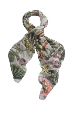 One Hundred Stars Eccentric Blooms Putty Scarf| Scarves