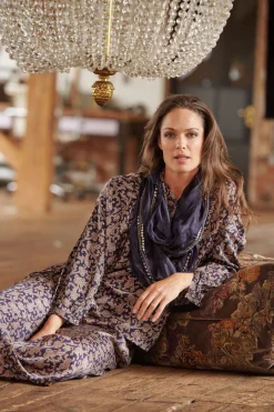 One Hundred Stars Floral Paisley Blue Darcy Shirt|Women Tops