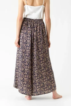 One Hundred Stars Floral Paisley Blue Palazzo Pant|Women Palazzo Pants
