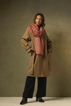 One Hundred Stars Floral Paisley Orange Scarf| Scarves