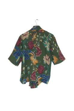 One Hundred Stars Flower Vase Green Rachel Top|Women Tops