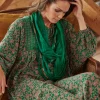 One Hundred Stars Indian Heritage Green Necklace Scarf| Scarves
