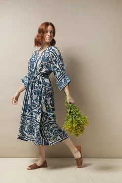 One Hundred Stars Jaipur Blue Abbi Dress|Women Dresses