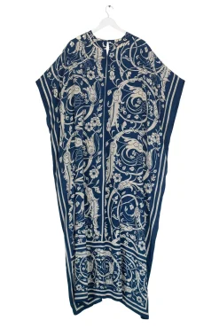 One Hundred Stars Jaipur Blue Margeux Kaftan|Women Kaftans