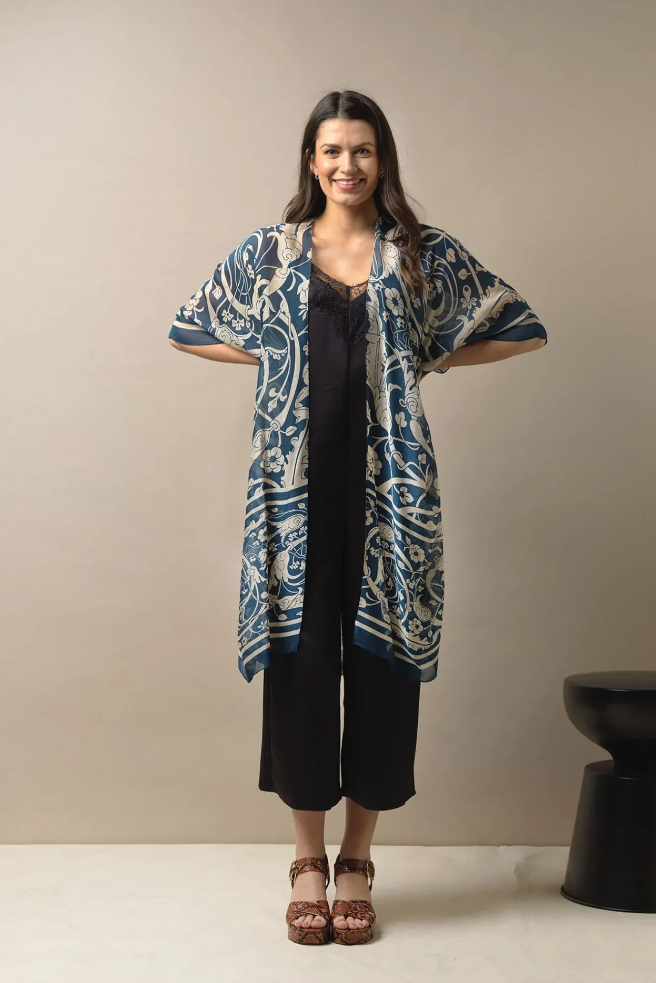 One Hundred Stars Jaipur Blue Throwover|Women Throwovers