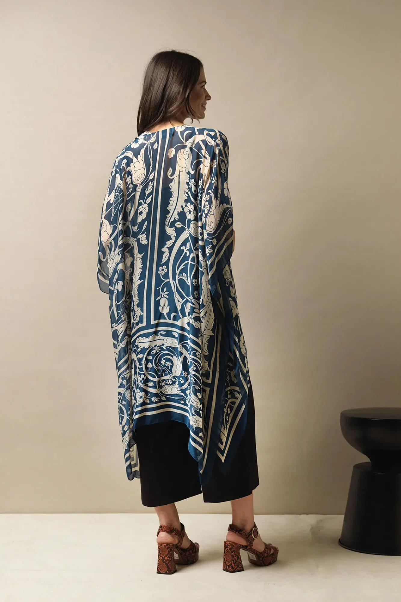 One Hundred Stars Jaipur Blue Throwover|Women Throwovers