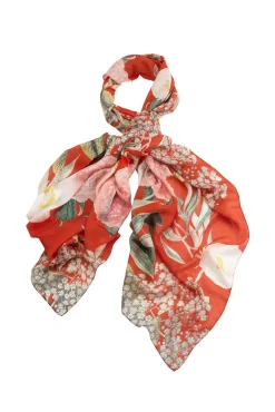 One Hundred Stars Kew Elderflower Red Scarf| Scarves