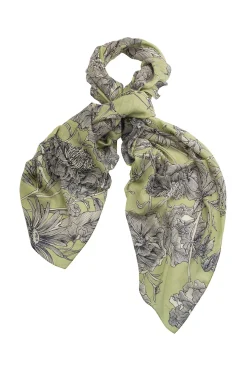 One Hundred Stars Kew Etched Floral Fern Scarf| Scarves