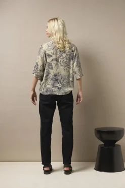 One Hundred Stars Kew Etched Floral Stone Rachel Top|Women Tops