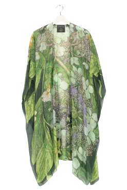 One Hundred Stars Kew Hydrangea Lime Green Throwover|Women Throwovers