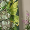 One Hundred Stars Kew Hydrangea Lime Linen Panel| Curtains