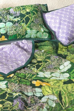 One Hundred Stars Kew Hydrangea Lime Pillow Shams| Cushions