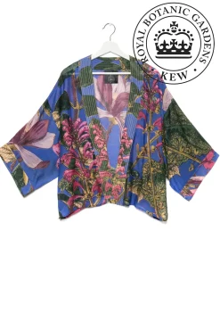 One Hundred Stars Kew Magnolia Purple Kimono|Women Short Kimonos