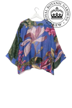 One Hundred Stars Kew Magnolia Purple Kimono|Women Short Kimonos