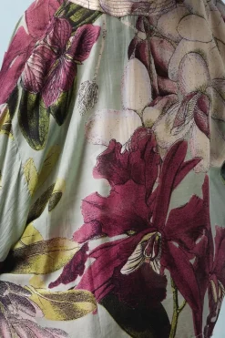 One Hundred Stars Kew Protea Duck Egg Kimono|Women Short Kimonos