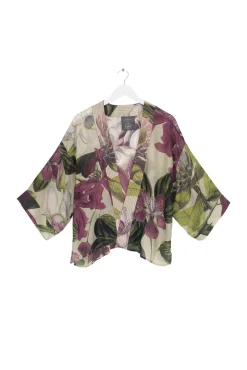 One Hundred Stars Kew Protea Stone Kimono|Women Short Kimonos