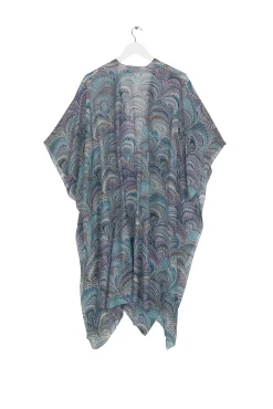 One Hundred Stars Marbled Blue Throwover|Women Throwovers