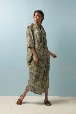 One Hundred Stars Marbled Green Rachel Dress|Women Dresses