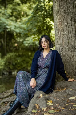 One Hundred Stars Marbled Indigo Abbi Dress|Women Dresses