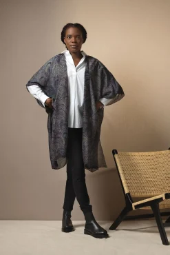 One Hundred Stars Marbled Indigo Throwover|Women Throwovers