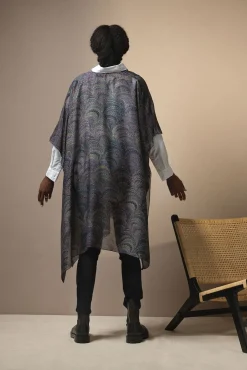 One Hundred Stars Marbled Indigo Throwover|Women Throwovers