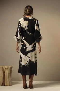 One Hundred Stars Stork Black Abbi Dress|Women Dresses