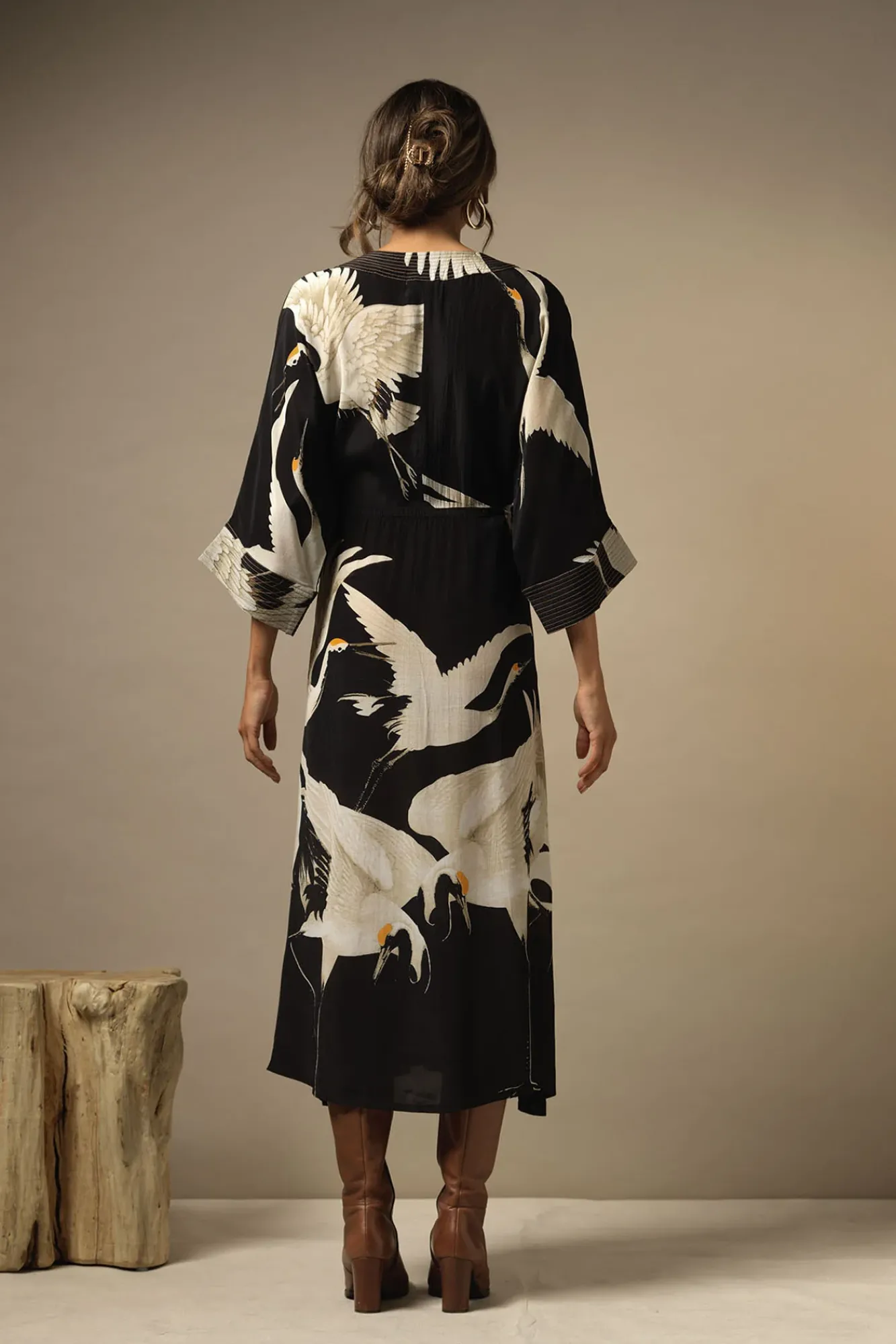 One Hundred Stars Stork Black Abbi Dress|Women Dresses