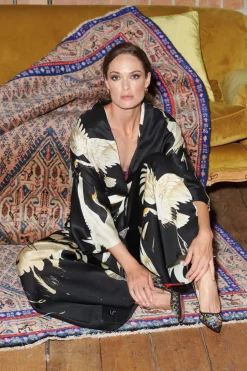 One Hundred Stars Stork Black Palazzo Pant|Women Palazzo Pants