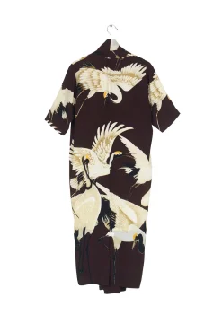 One Hundred Stars Stork Burgundy Rachel Dress|Women Dresses