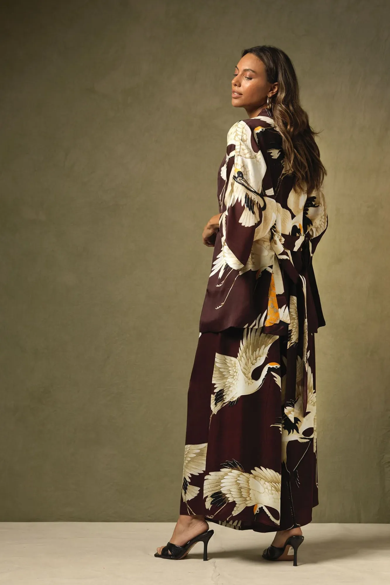 One Hundred Stars Stork Burgundy Wrap Jacket|Women Wrap Jackets