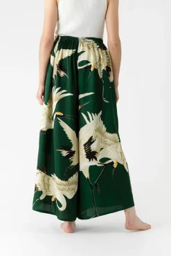 One Hundred Stars Stork Forest Palazzo Pant|Women Palazzo Pants