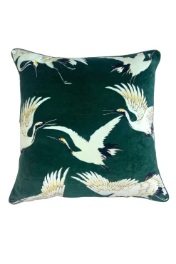 One Hundred Stars Stork Forest Square Velvet Cushion| Cushions